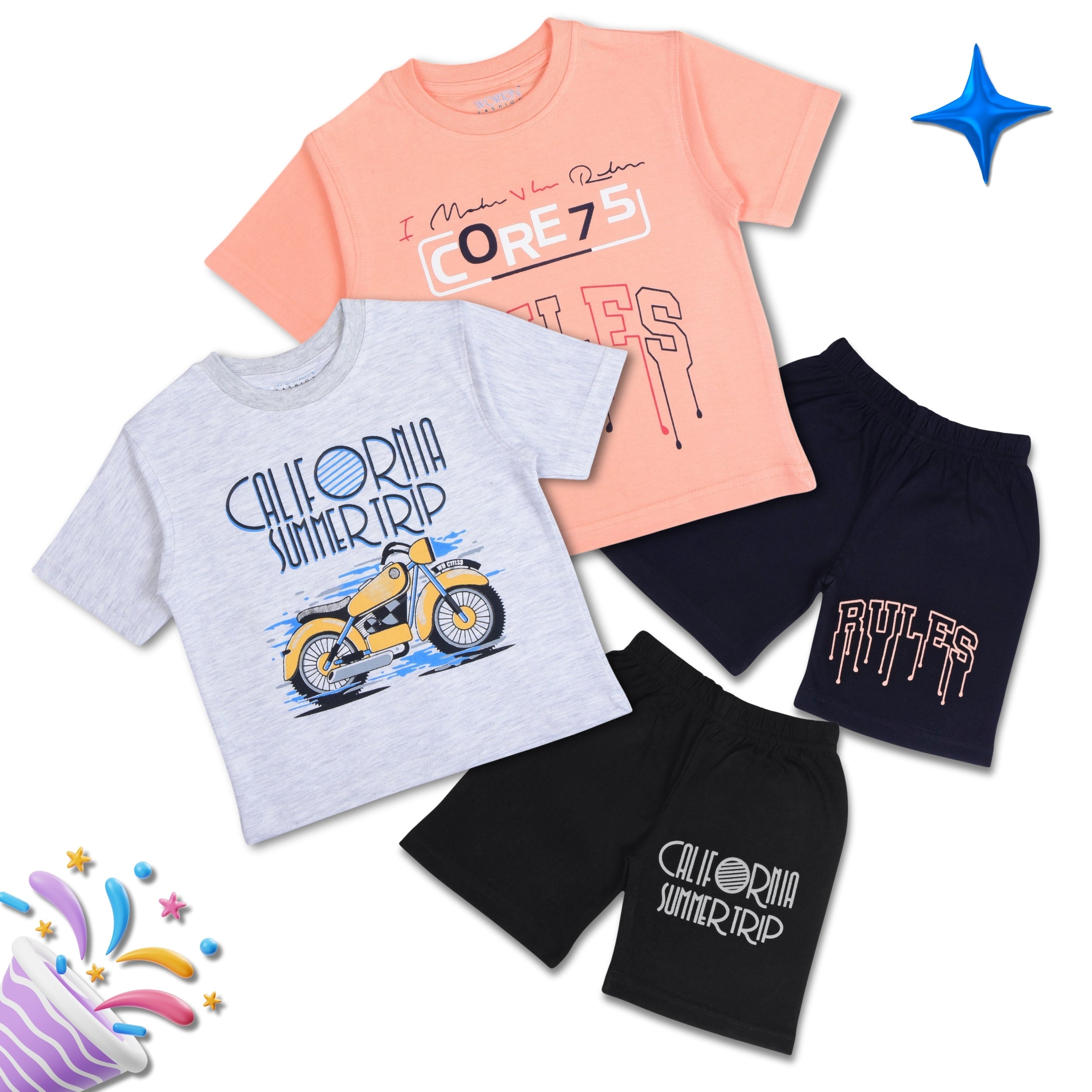 Boys Summer Clothing Set Combo