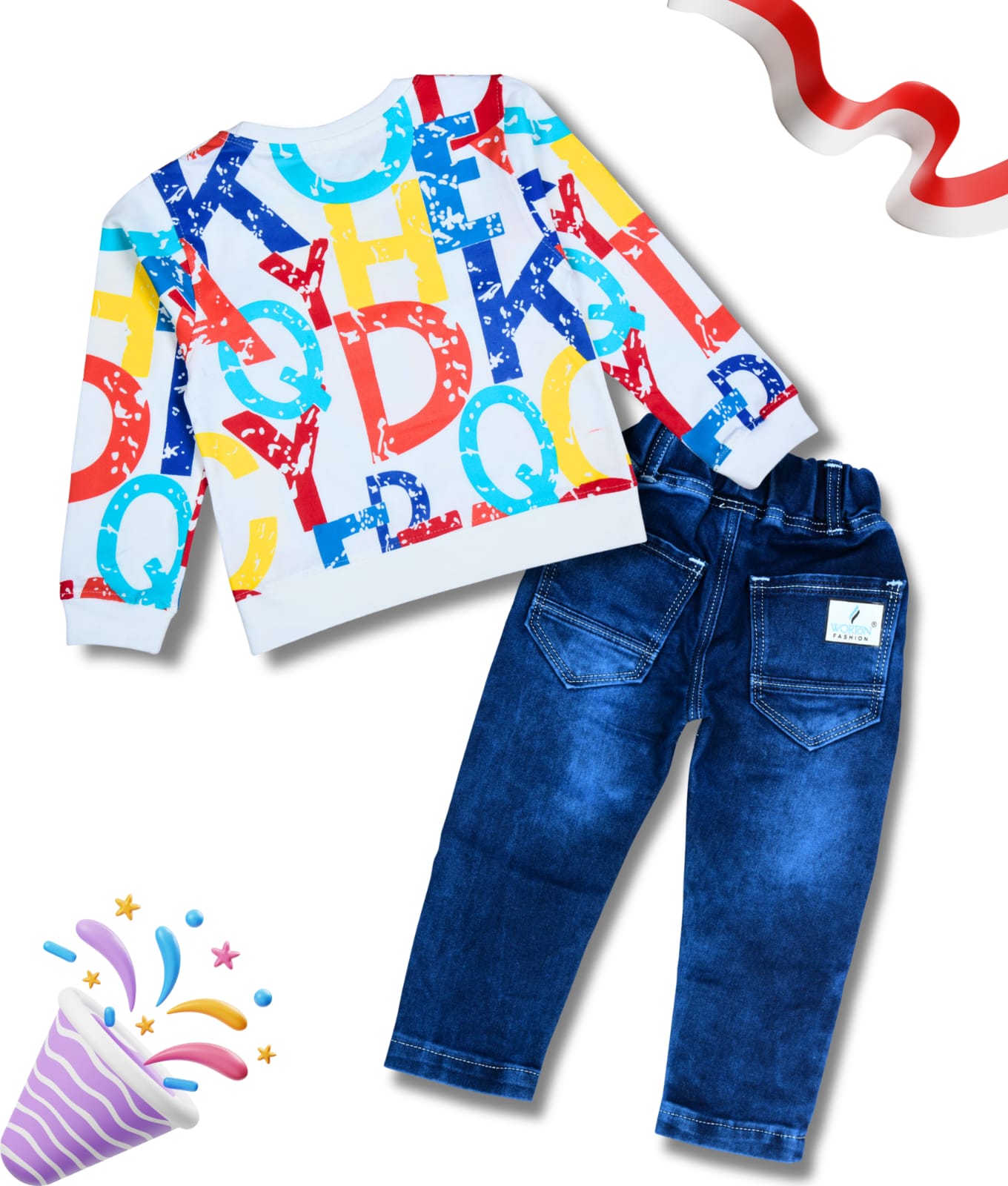 Boys Full Sleeves Tshirt  & Jeans Set