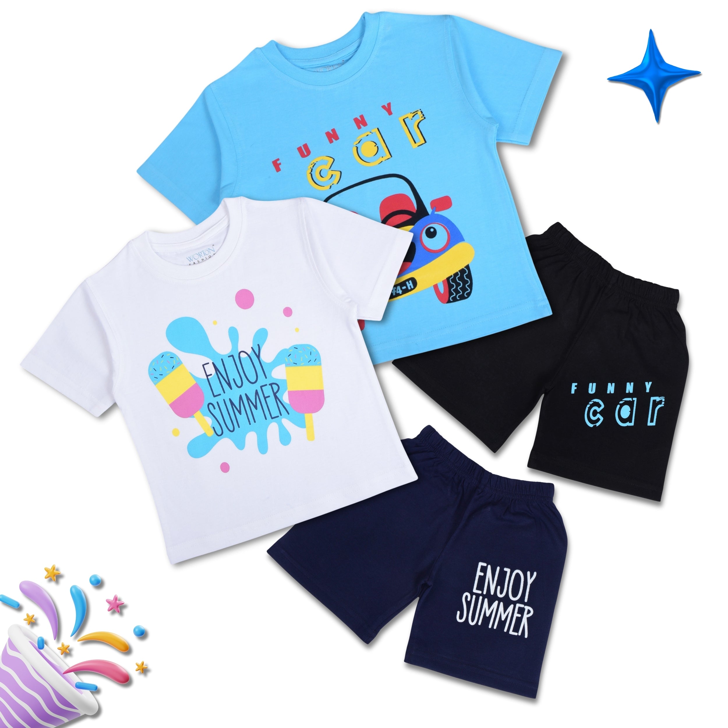 Boys Summer Clothing Set Combo