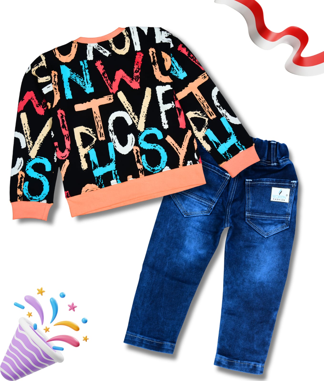Boys Full Sleeves Tshirt  & Jeans Set