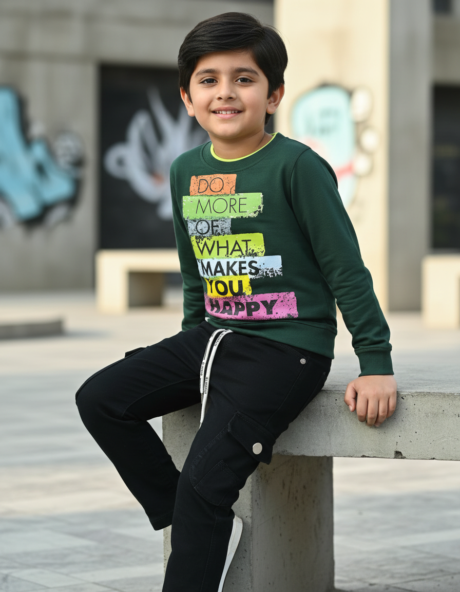 Boys Full Sleeves Tshirt  & Jeans Set