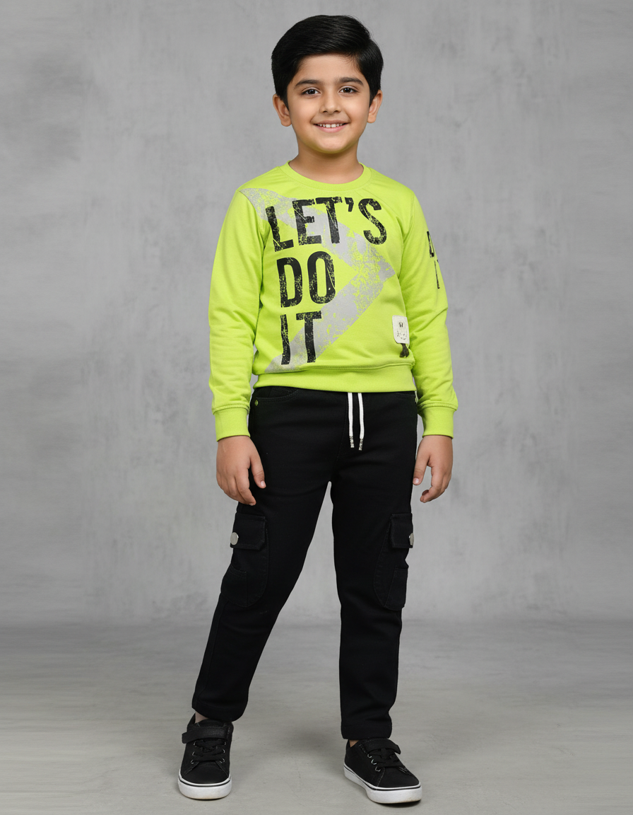 Boys Full Sleeves Tshirt  & Jeans Set