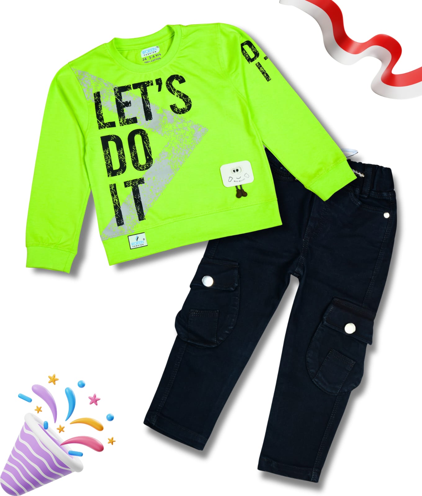 Boys Full Sleeves Tshirt  & Jeans Set