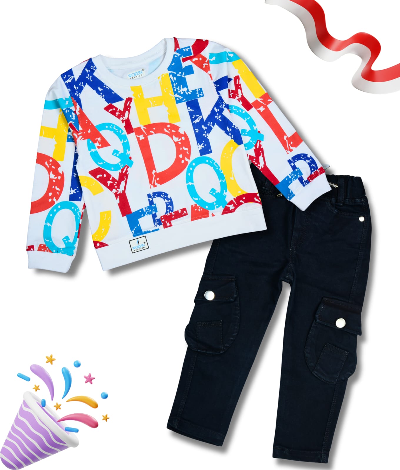 Boys Full Sleeves Tshirt  & Jeans Set