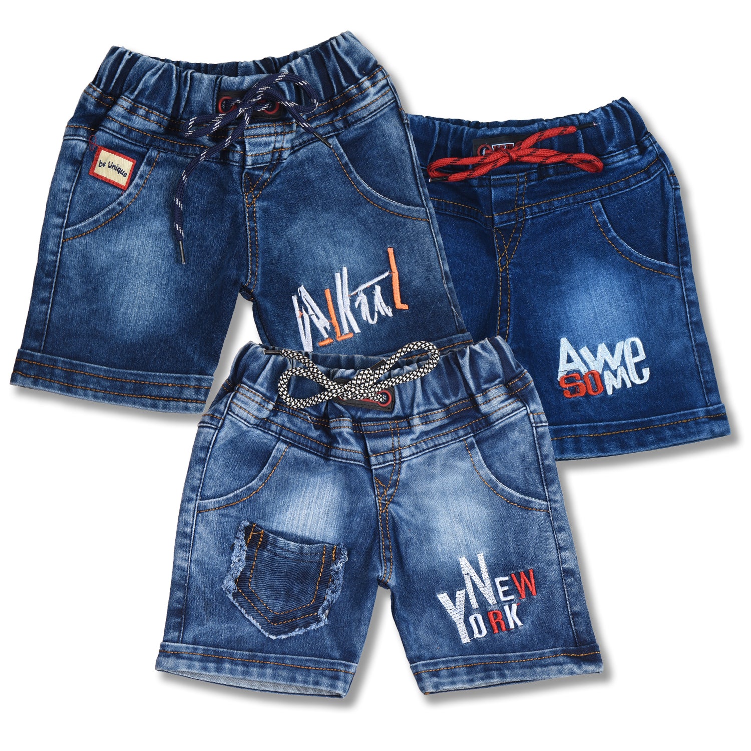 Boys Denim Shorts Combo