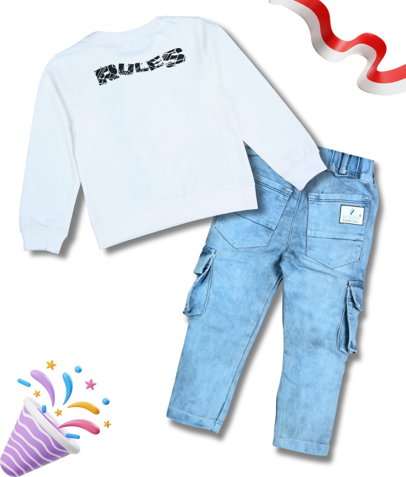 Boys Full Sleeves Tshirt  & Jeans Set