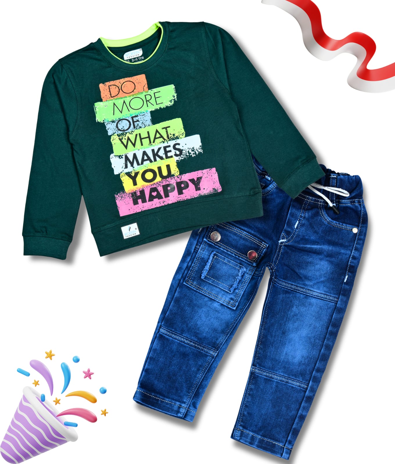 Boys Full Sleeves Tshirt  & Jeans Set