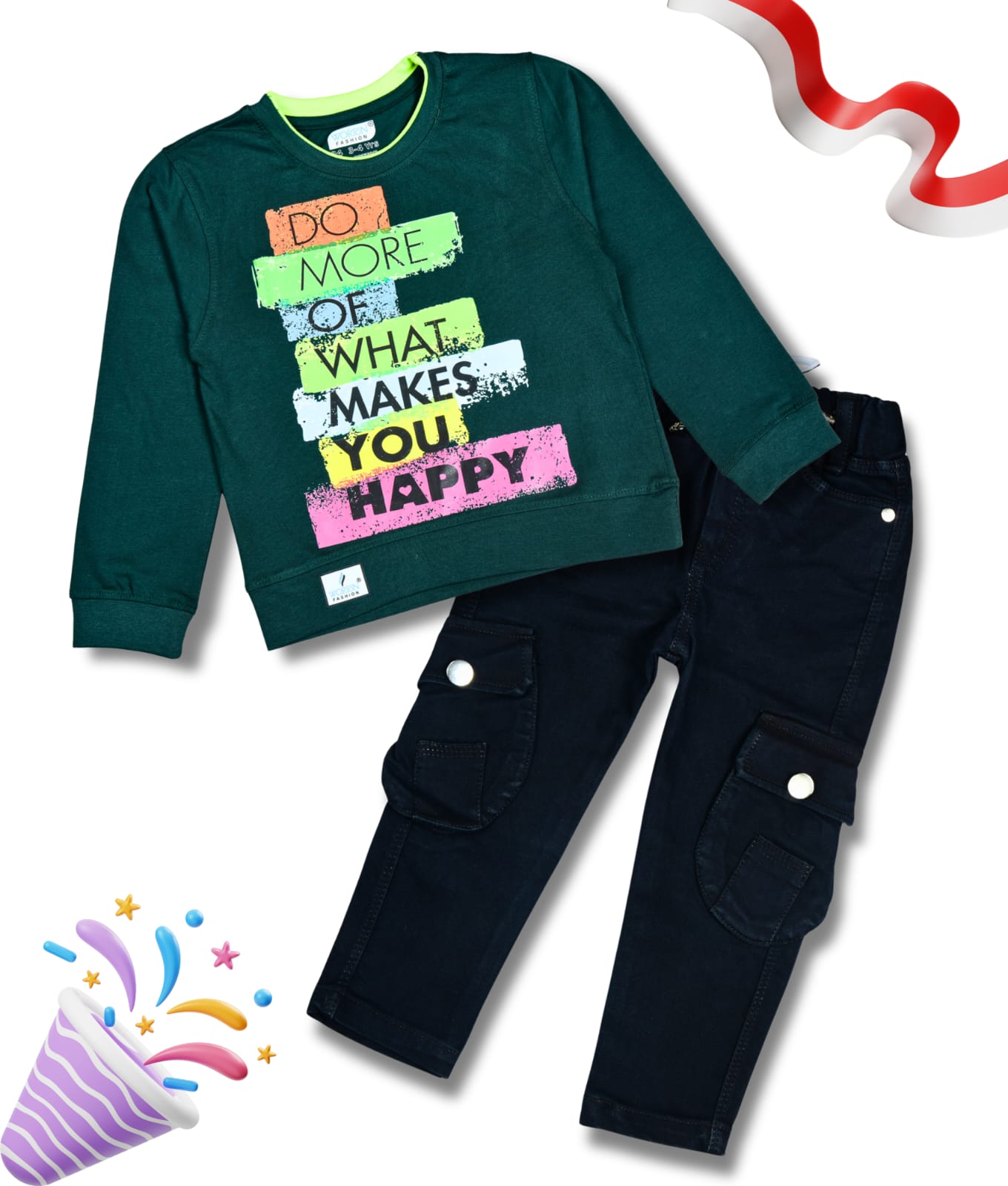 Boys Full Sleeves Tshirt  & Jeans Set
