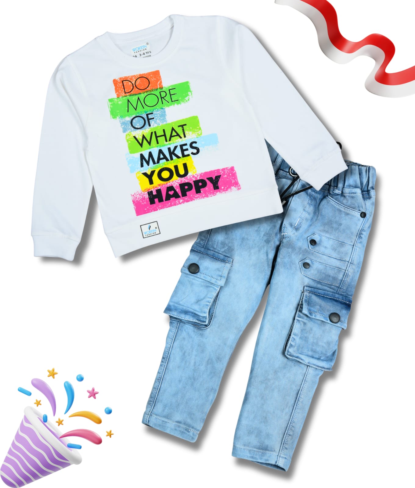 Boys Full Sleeves Tshirt  & Jeans Set