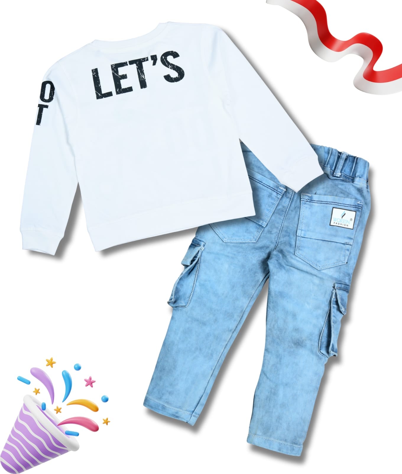 Boys Full Sleeves Tshirt  & Jeans Set
