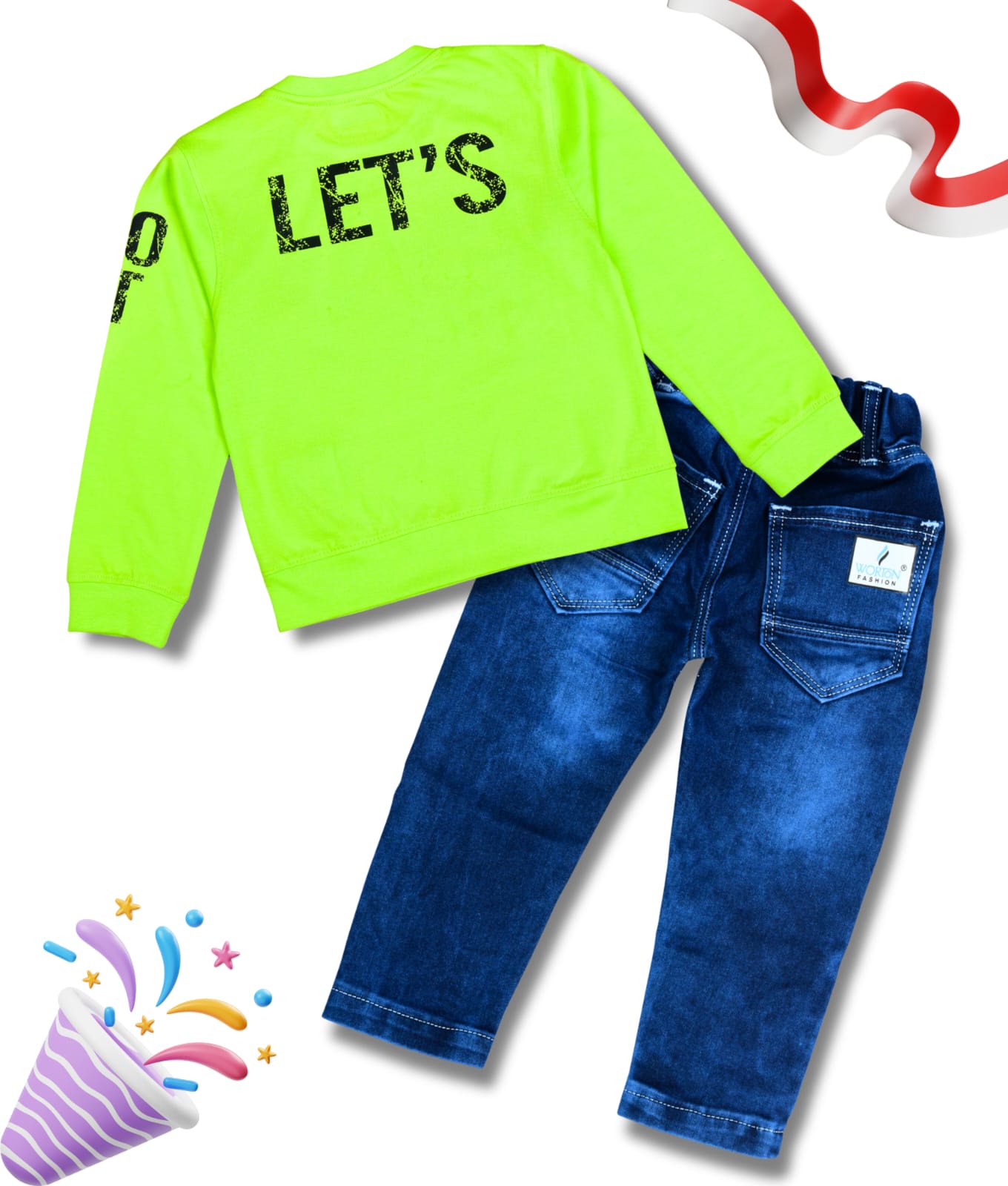 Boys Full Sleeves Tshirt  & Jeans Set