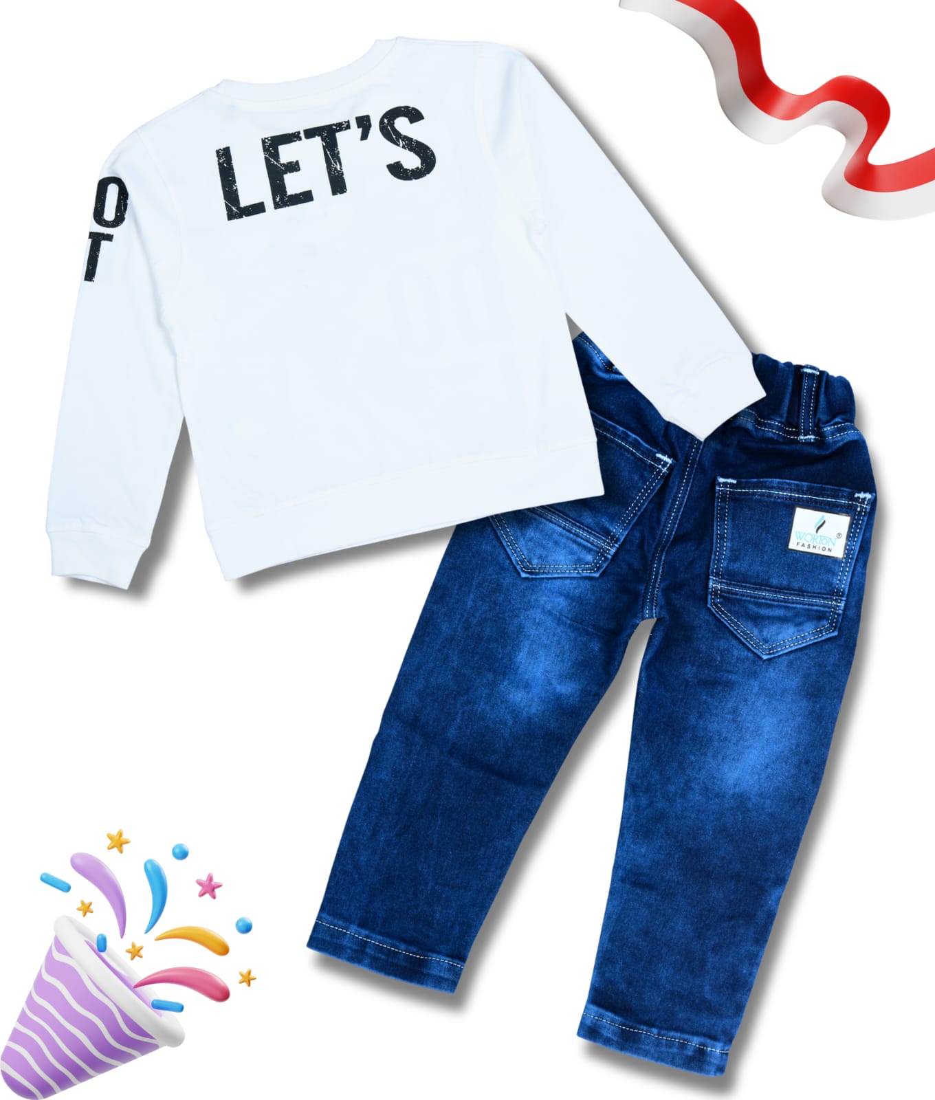 Boys Full Sleeves Tshirt  & Jeans Set