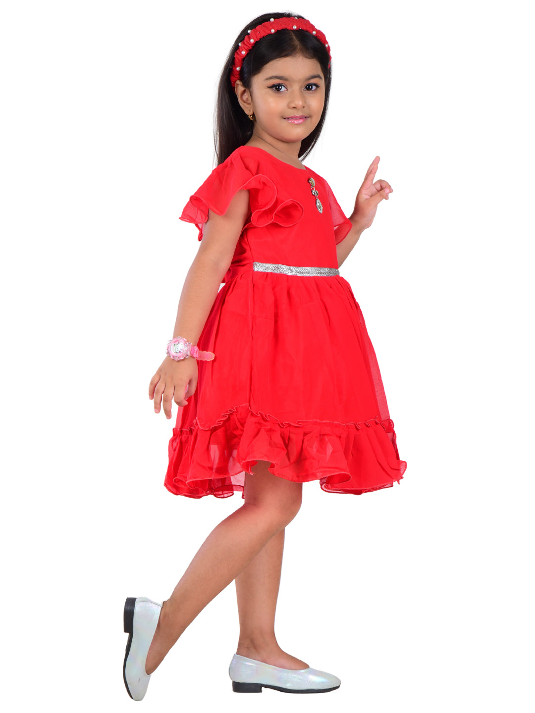 Kids Girls Red Party Frock