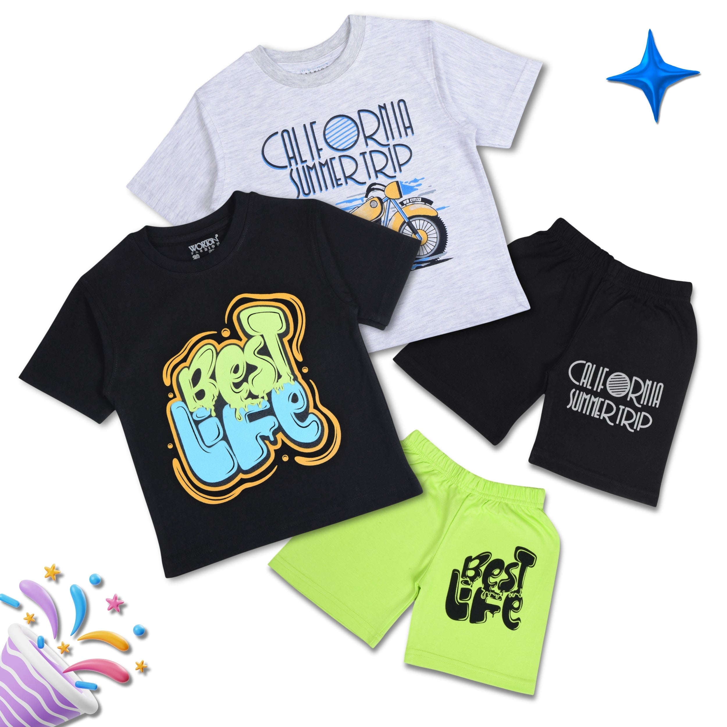 Boys Summer Clothing Set Combo