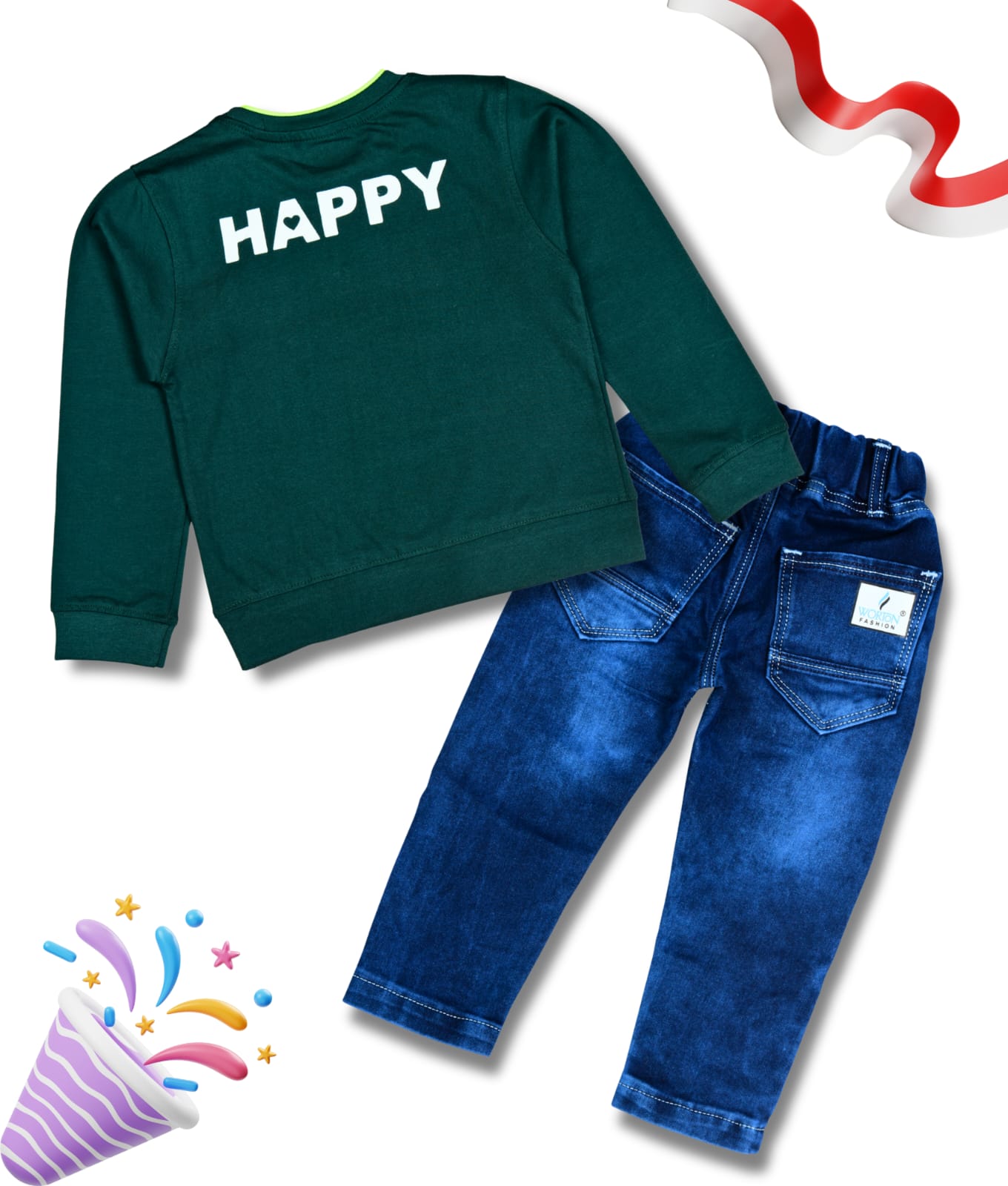 Boys Full Sleeves Tshirt  & Jeans Set