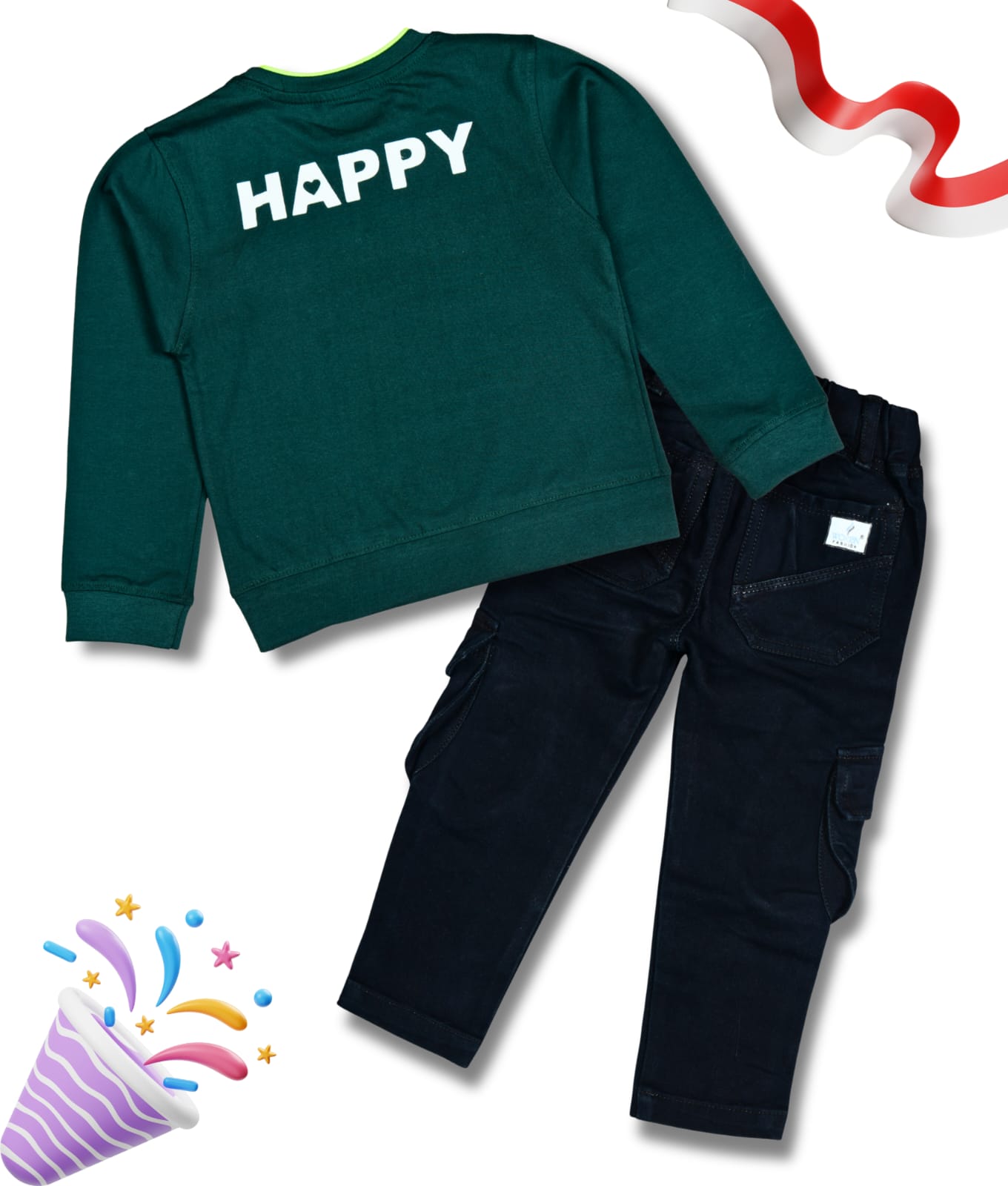Boys Full Sleeves Tshirt  & Jeans Set