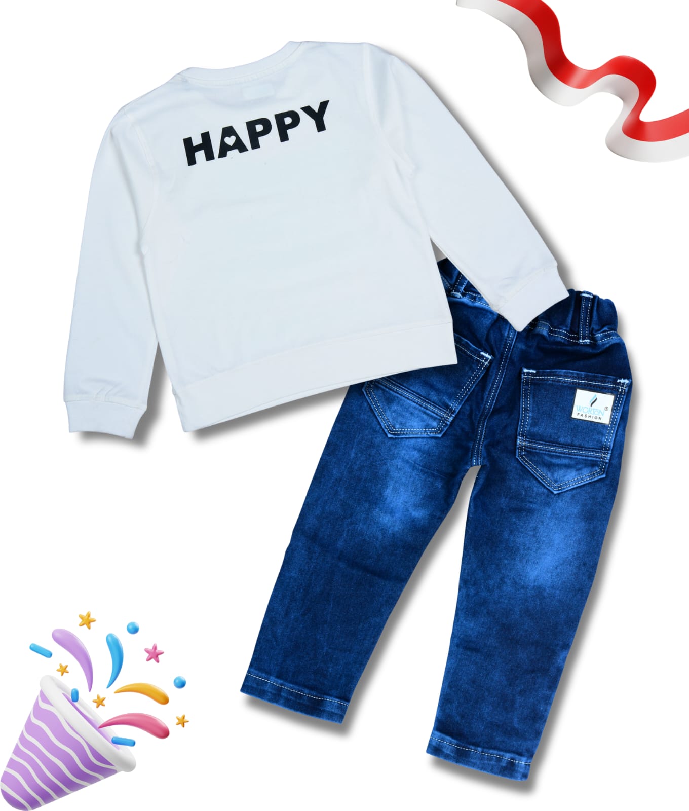 Boys Full Sleeves Tshirt  & Jeans Set