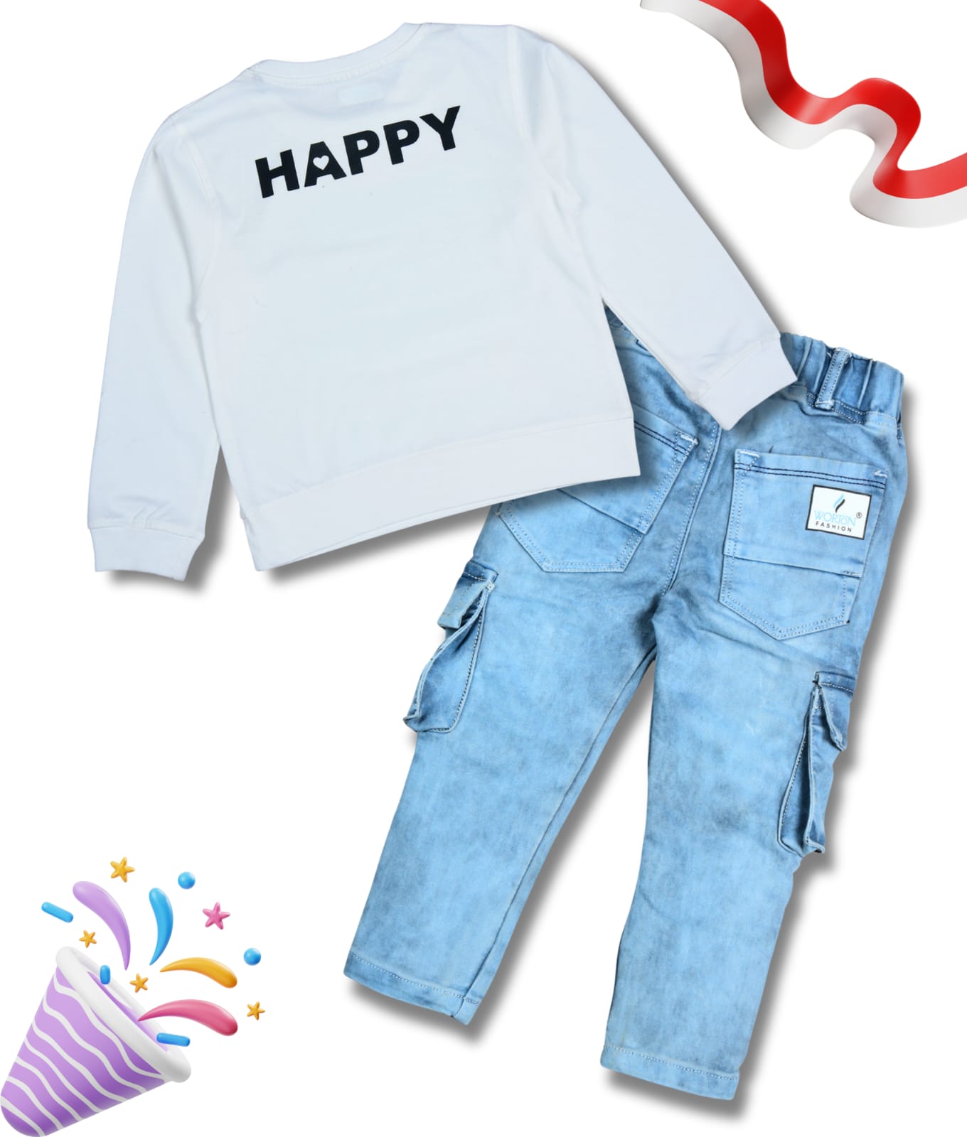 Boys Full Sleeves Tshirt  & Jeans Set