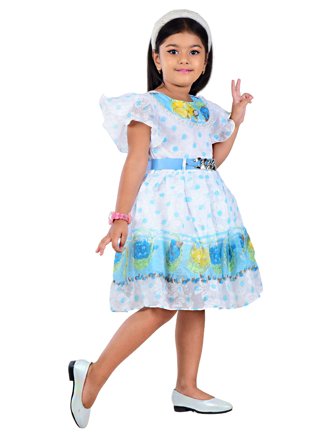 Kids Girls Polka Dot Frock