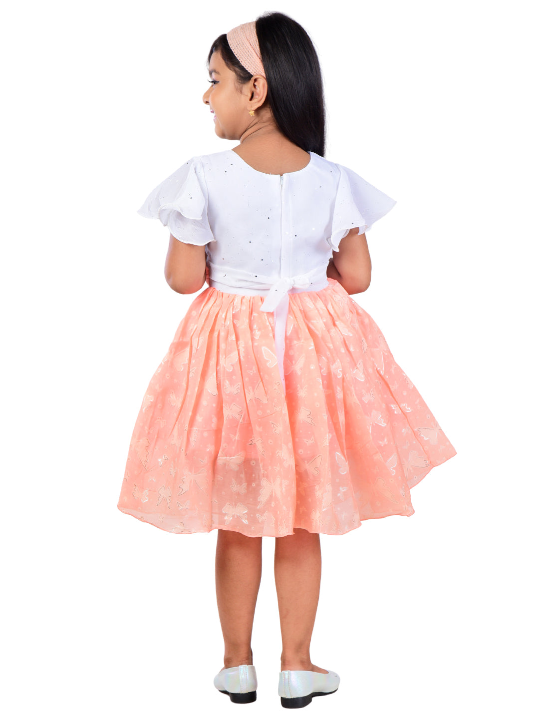 Girls Butterfly Print Party Frock