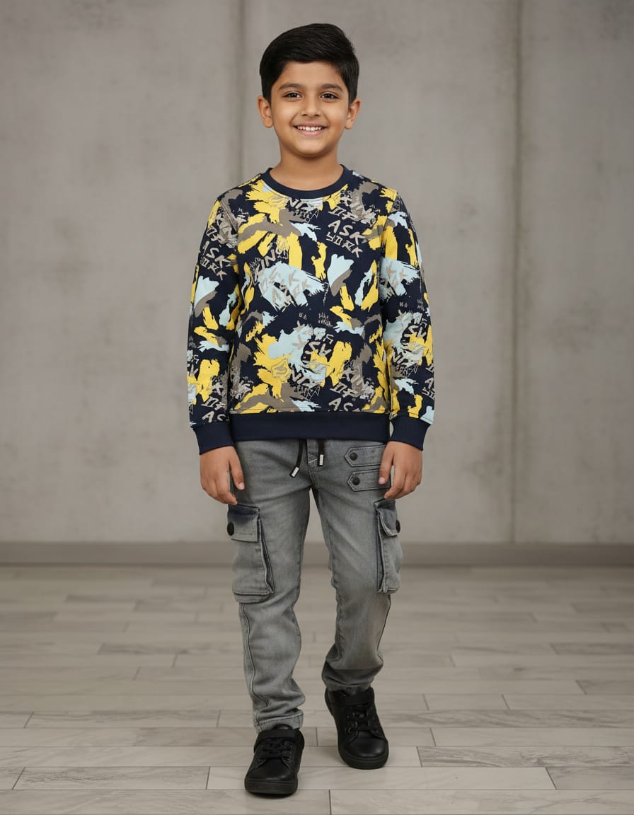 Boys Full Sleeves Tshirt  & Jeans Set